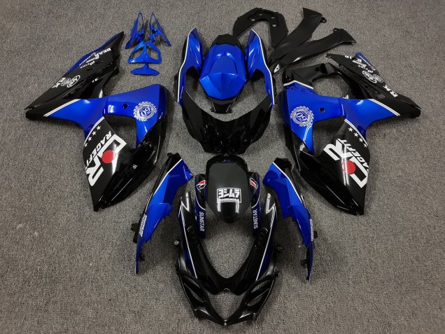Black and Blue with Custom Logos 2009-2016 Suzuki GSXR 1000 Motorcycle Fairings Black and Blue with Custom Logos 2009-2016 Suzuki GSXR 1000 Motorcycle Fairings