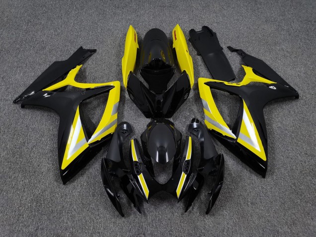 Black and Yellow OEM Style 2006-2007 Suzuki GSXR 600-750 Motorcycle Fairings Black and Yellow OEM Style 2006-2007 Suzuki GSXR 600-750 Motorcycle Fairings