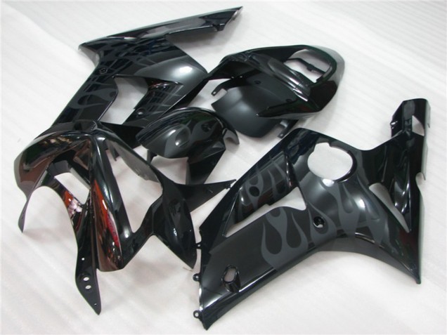 Black Flame 2003-2004 Kawasaki ZX6R Motorcycle Fairings Black Flame 2003-2004 Kawasaki ZX6R Motorcycle Fairings