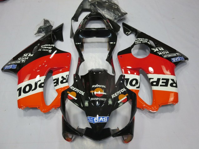 Black Repsol 2001-2003 Honda CBR600 F4i Motorcycle Fairings Black Repsol 2001-2003 Honda CBR600 F4i Motorcycle Fairings