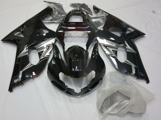 Black Silver 2001-2003 Suzuki GSXR 600-750 Motorcycle Fairings Black Silver 2001-2003 Suzuki GSXR 600-750 Motorcycle Fairings