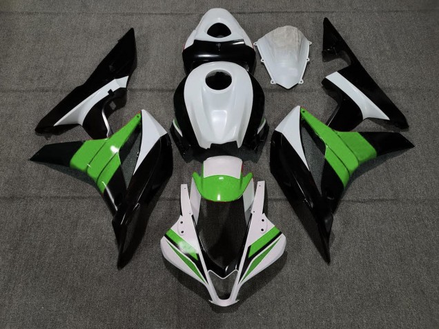 Black White and Green 2007-2008 Honda CBR600RR Motorcycle Fairings Black White and Green 2007-2008 Honda CBR600RR Motorcycle Fairings