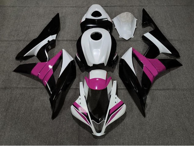 Black White and Pink 2007-2008 Honda CBR600RR Motorcycle Fairings Black White and Pink 2007-2008 Honda CBR600RR Motorcycle Fairings