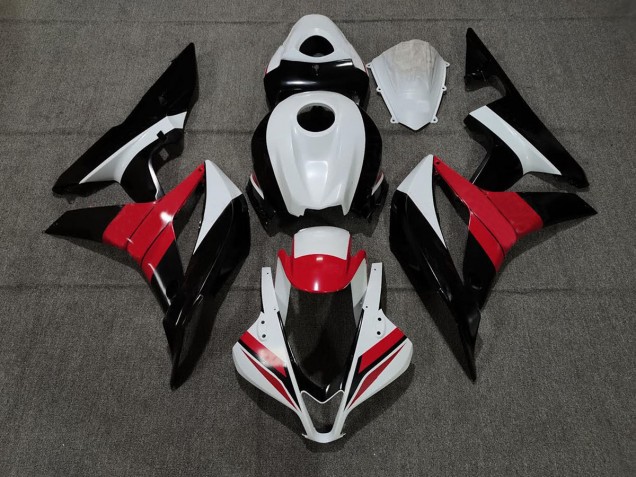 Black White and Red 2007-2008 Honda CBR600RR Motorcycle Fairings Black White and Red 2007-2008 Honda CBR600RR Motorcycle Fairings