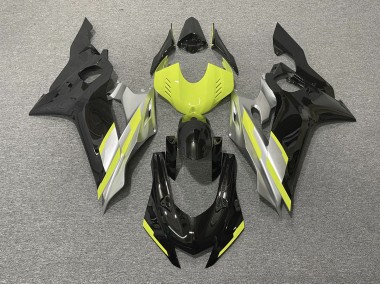 Black with Floro Yellow 2017-2019 Yamaha R6 Motorcycle Fairings