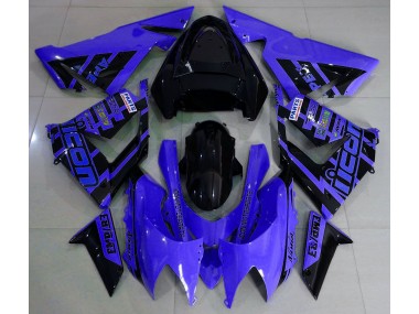 Blue and Black & Logos 2004-2005 Kawasaki ZX10R Motorcycle Fairings