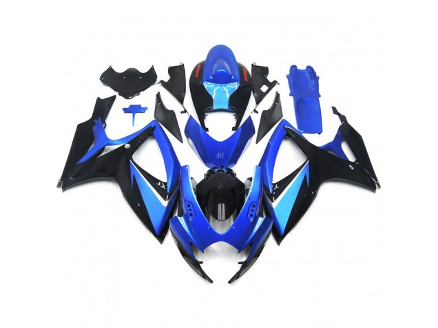 Blue and Black Special With Red Decals 2006-2007 Suzuki GSXR 600-750 Motorcycle Fairings Blue and Black Special With Red Decals 2006-2007 Suzuki GSXR 600-750 Motorcycle Fairings