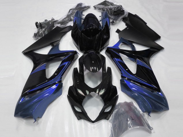 Blue and Gloss Black 2007-2008 Suzuki GSXR 1000 Motorcycle Fairings Blue and Gloss Black 2007-2008 Suzuki GSXR 1000 Motorcycle Fairings