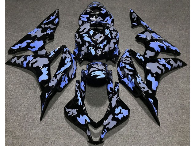 Blue and Gray Camouflage 2007-2008 Honda CBR600RR Motorcycle Fairings Blue and Gray Camouflage 2007-2008 Honda CBR600RR Motorcycle Fairings