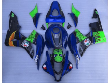 Blue and Green Shark 2007-2008 Honda CBR600RR Motorcycle Fairings
