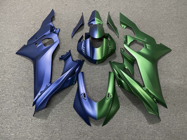 Blue and Green Split 2017-2019 Yamaha R6 Motorcycle Fairings Blue and Green Split 2017-2019 Yamaha R6 Motorcycle Fairings