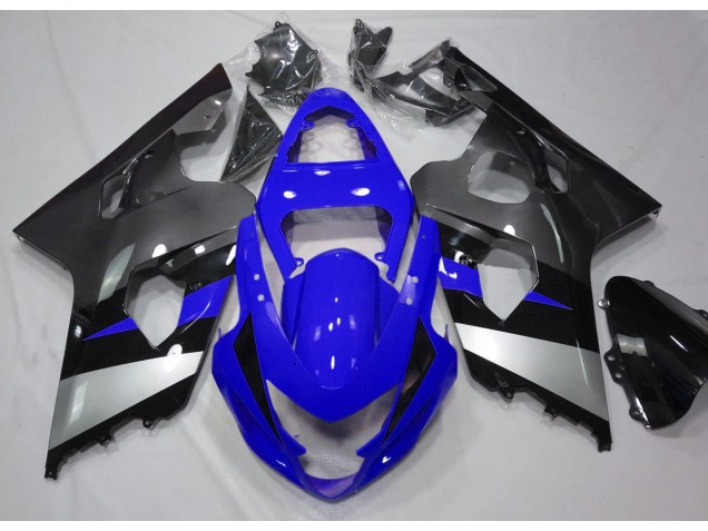 Blue and Silver 2004-2005 Suzuki GSXR 600-750 Motorcycle Fairings Blue and Silver 2004-2005 Suzuki GSXR 600-750 Motorcycle Fairings