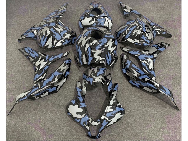 Blue and Silver Camo 2009-2012 Honda CBR600RR Motorcycle Fairings Blue and Silver Camo 2009-2012 Honda CBR600RR Motorcycle Fairings