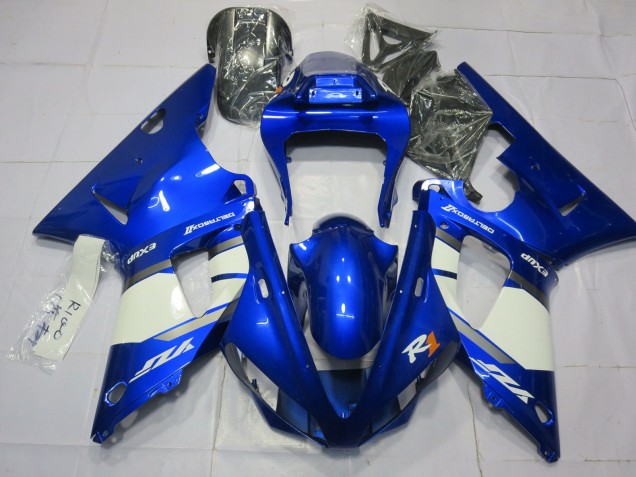 Blue and White 2000-2001 Yamaha R1 Motorcycle Fairings Blue and White 2000-2001 Yamaha R1 Motorcycle Fairings