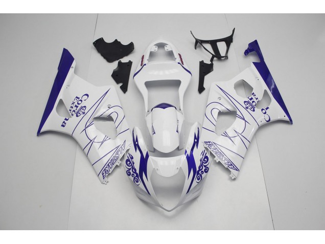 Blue and White Corona 2003-2004 Suzuki GSXR 1000 Motorcycle Fairings Blue and White Corona 2003-2004 Suzuki GSXR 1000 Motorcycle Fairings