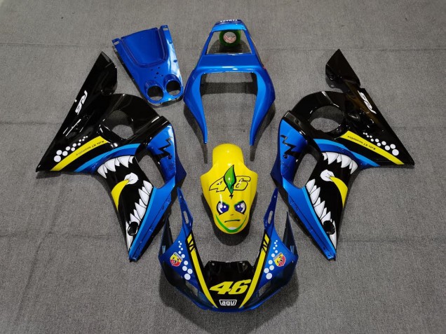 Blue and Yellow Shark 1998-2002 Yamaha R6 Motorcycle Fairings Blue and Yellow Shark 1998-2002 Yamaha R6 Motorcycle Fairings