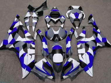 Blue Camo Plain 2008-2016 Yamaha R6 Motorcycle Fairings