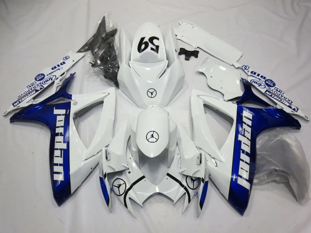 Blue Jordan 2006-2007 Suzuki GSXR 600-750 Motorcycle Fairings Blue Jordan 2006-2007 Suzuki GSXR 600-750 Motorcycle Fairings