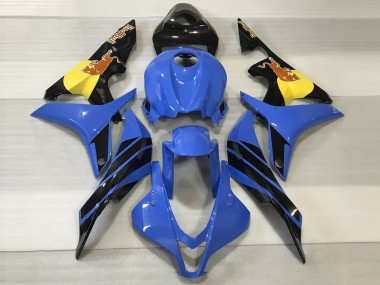 Blue & Orange Bull 2007-2008 Honda CBR600RR Motorcycle Fairings