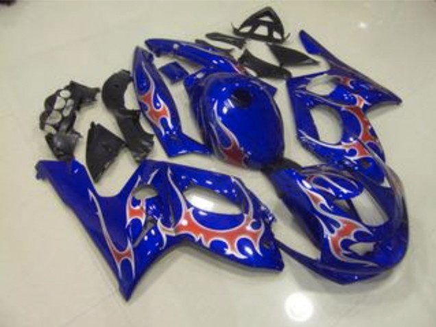 Blue Red and Silver Gloss 1998-2007 Yamaha YZF600 Motorcycle Fairings Blue Red and Silver Gloss 1998-2007 Yamaha YZF600 Motorcycle Fairings