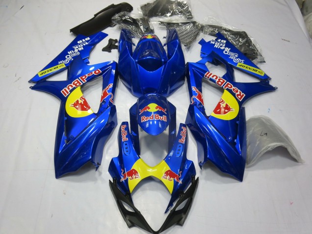 Blue Red Bull 2007-2008 Suzuki GSXR 1000 Motorcycle Fairings Blue Red Bull 2007-2008 Suzuki GSXR 1000 Motorcycle Fairings