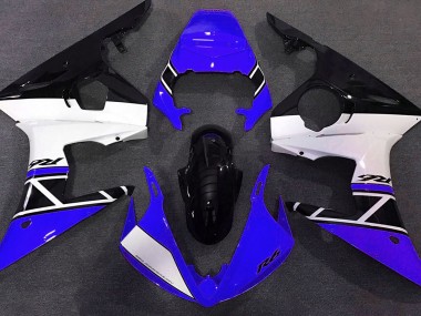 Blue White and Black 2003-2005 Yamaha R6 Motorcycle Fairings