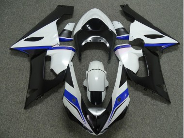 Blue white and Black 2005-2006 Kawasaki ZX6R Motorcycle Fairings