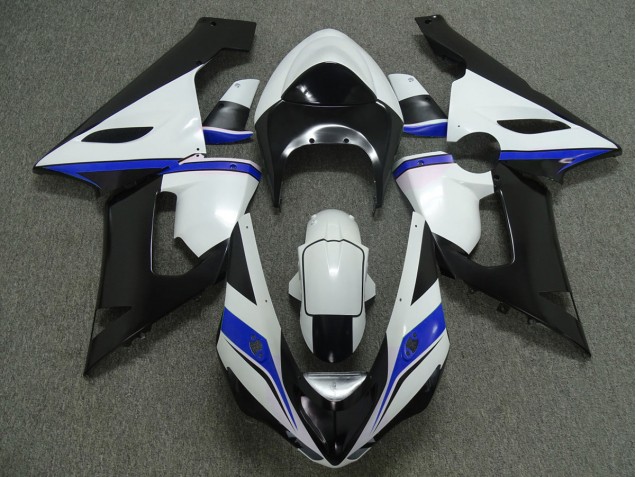 Blue white and Black 2005-2006 Kawasaki ZX6R Motorcycle Fairings