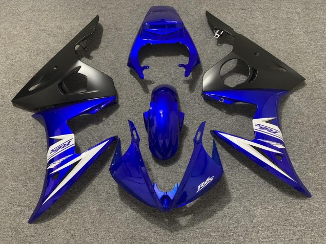 Blue White and Matte 2003-2005 Yamaha R6 Motorcycle Fairings Blue White and Matte 2003-2005 Yamaha R6 Motorcycle Fairings