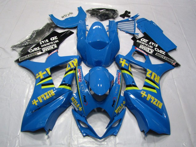 Bright Blue Rizla 2007-2008 Suzuki GSXR 1000 Motorcycle Fairings Bright Blue Rizla 2007-2008 Suzuki GSXR 1000 Motorcycle Fairings