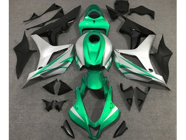 Bright Green and Silver OEM Style 2007-2008 Honda CBR600RR Motorcycle Fairings