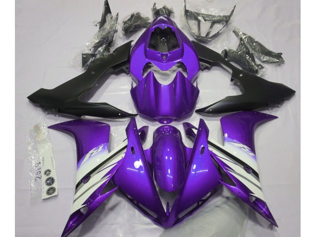 Bright Purple & White 2004-2006 Yamaha R1 Motorcycle Fairings Bright Purple & White 2004-2006 Yamaha R1 Motorcycle Fairings