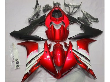 Bright Red & White 2004-2006 Yamaha R1 Motorcycle Fairings
