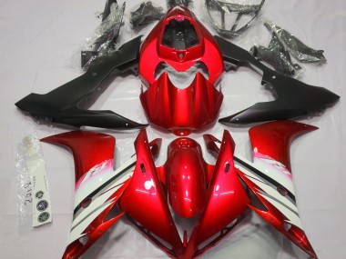 Bright Red & White 2004-2006 Yamaha R1 Motorcycle Fairings