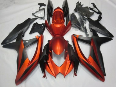 Burnt Matte Orange 2008-2010 Suzuki GSXR 600-750 Motorcycle Fairings
