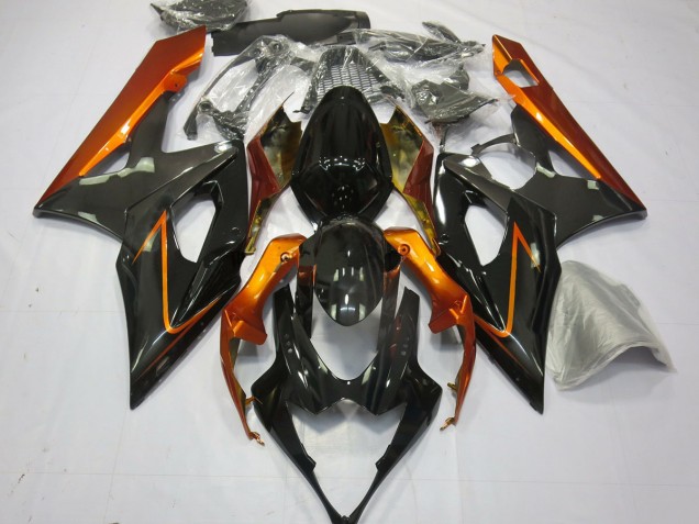 Burnt Orange and Black 2005-2006 Suzuki GSXR 1000 Motorcycle Fairings Burnt Orange and Black 2005-2006 Suzuki GSXR 1000 Motorcycle Fairings
