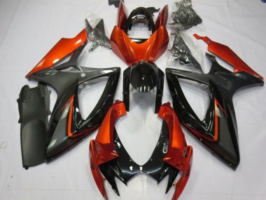 Burnt Orange and Grey 2006-2007 Suzuki GSXR 600-750 Motorcycle Fairings