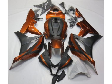 Burnt Orange and Matte Black 2007-2008 Honda CBR600RR Motorcycle Fairings