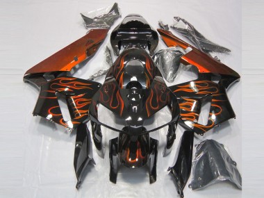 Burnt Orange Flame 2005-2006 Honda CBR600RR Motorcycle Fairings