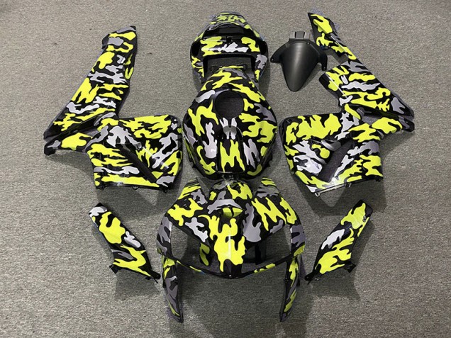 Camo & NEON YELLOW 2005-2006 Honda CBR600RR Motorcycle Fairings Camo & NEON YELLOW 2005-2006 Honda CBR600RR Motorcycle Fairings