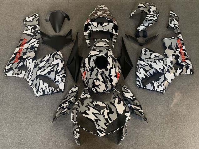 Camo & RED decals 2005-2006 Honda CBR600RR Motorcycle Fairings Camo & RED decals 2005-2006 Honda CBR600RR Motorcycle Fairings