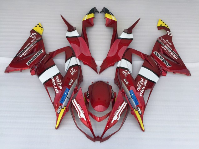 Candy Apple 2013-2018 Kawasaki ZX6R Motorcycle Fairings Candy Apple 2013-2018 Kawasaki ZX6R Motorcycle Fairings