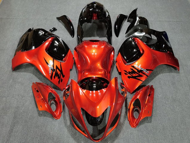 Candy Orange & Gloss Black 2008-2019 Suzuki GSXR 1300 Motorcycle Fairings Candy Orange & Gloss Black 2008-2019 Suzuki GSXR 1300 Motorcycle Fairings