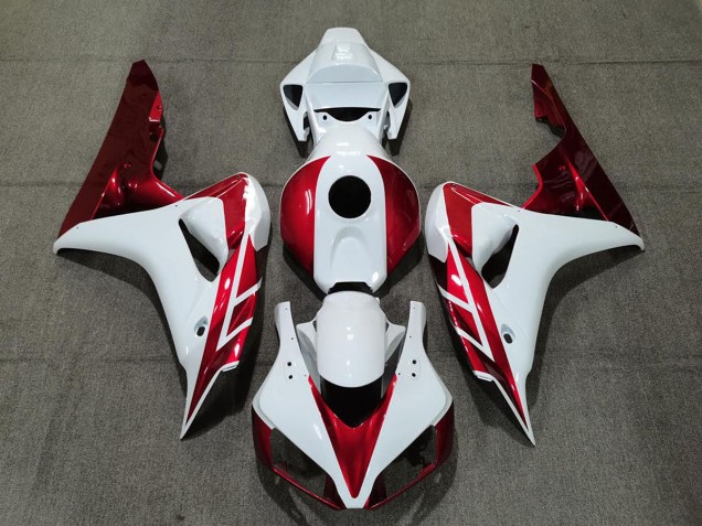 Candy Red and White 2006-2007 Honda CBR1000RR Motorcycle Fairings Candy Red and White 2006-2007 Honda CBR1000RR Motorcycle Fairings