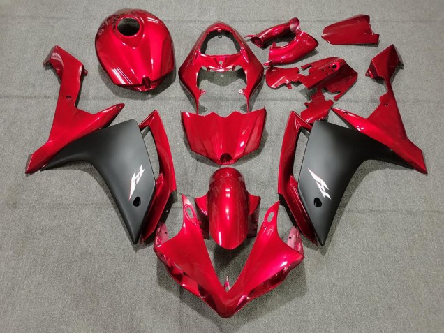 Candy Red & Black 2007-2008 Yamaha R1 Motorcycle Fairings Candy Red & Black 2007-2008 Yamaha R1 Motorcycle Fairings
