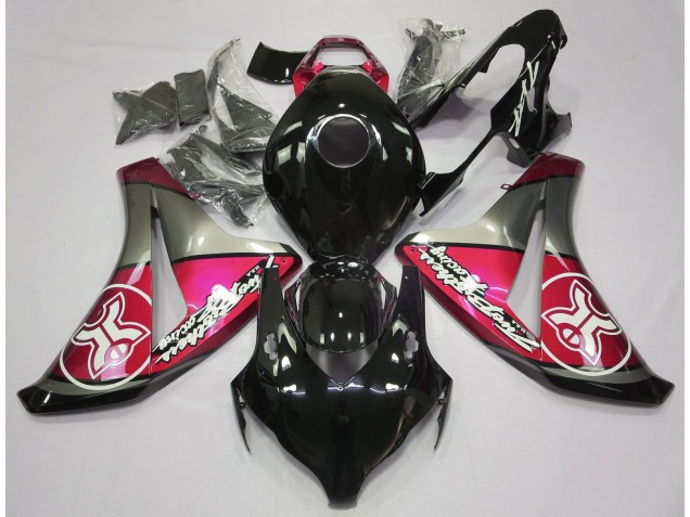 Candy Red on Black Custom 2008-2011 Honda CBR1000RR Motorcycle Fairings Candy Red on Black Custom 2008-2011 Honda CBR1000RR Motorcycle Fairings