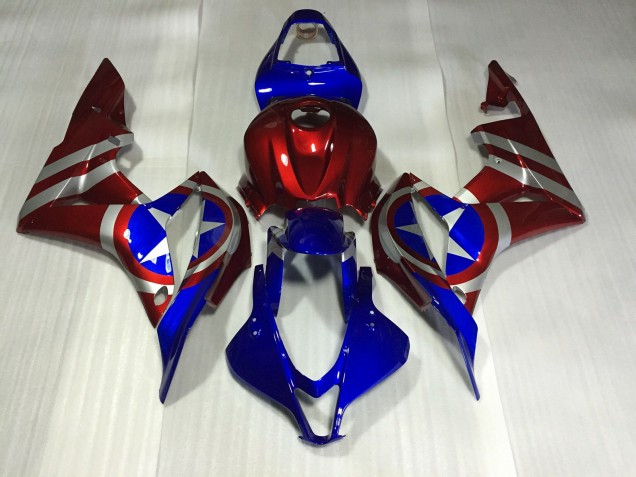 Captain America 2007-2008 Honda CBR600RR Motorcycle Fairings Captain America 2007-2008 Honda CBR600RR Motorcycle Fairings