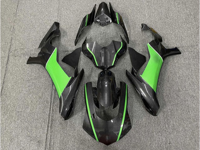 Carbon Fiber & Green 2015-2019 Yamaha R1 Motorcycle Fairings Carbon Fiber & Green 2015-2019 Yamaha R1 Motorcycle Fairings