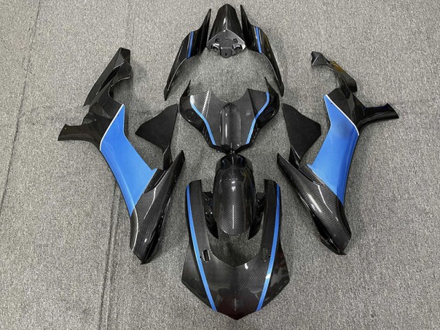 Carbon Fiber & Light Blue 2015-2019 Yamaha R1 Motorcycle Fairings Carbon Fiber & Light Blue 2015-2019 Yamaha R1 Motorcycle Fairings