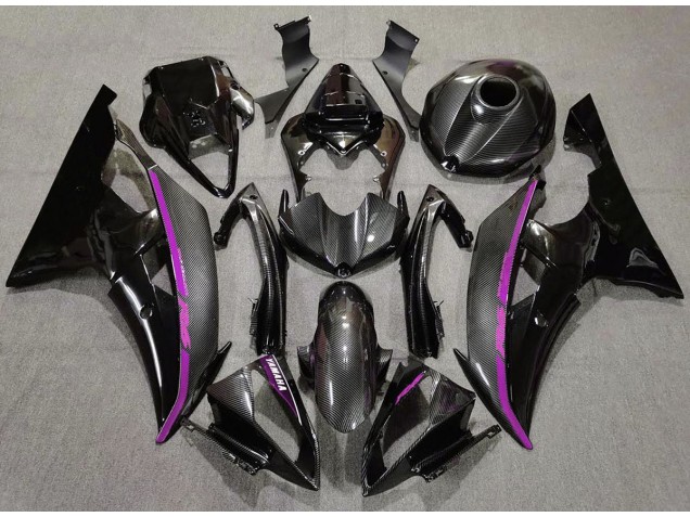 Carbon Fiber & Pink 2008-2016 Yamaha R6 Motorcycle Fairings Carbon Fiber & Pink 2008-2016 Yamaha R6 Motorcycle Fairings